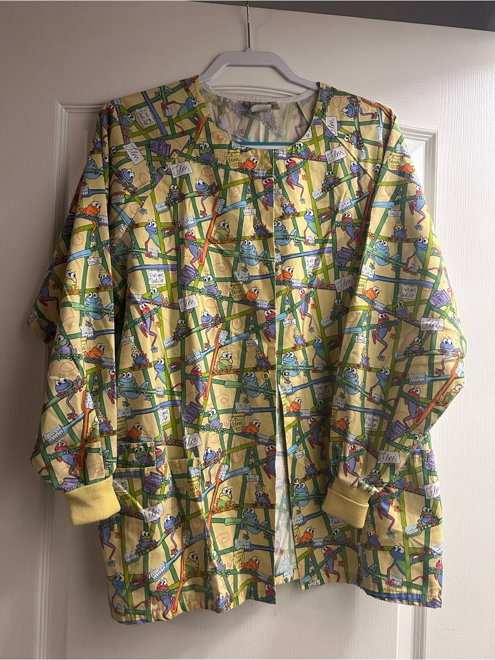 Unbranded Scrub Yellow Printed Lightweight Jacket